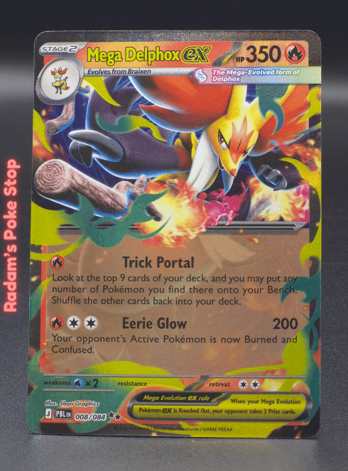 Mega Delphox ex #008 Pitch Black DR