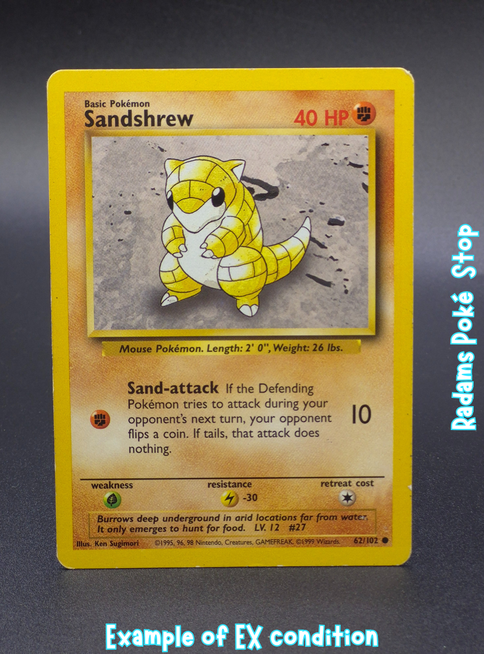 Sandshrew #62 common Base Set