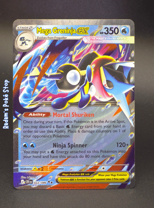 Mega Greninja ex #022 CRI Chaos Rising DR