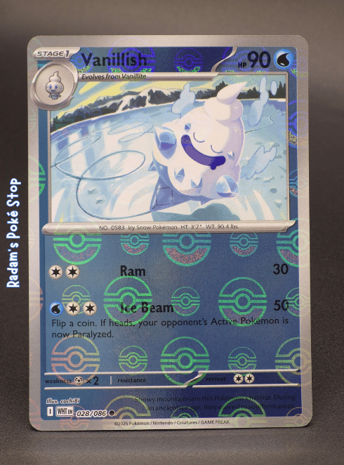 Vanillish #028 White Flare Poke Ball