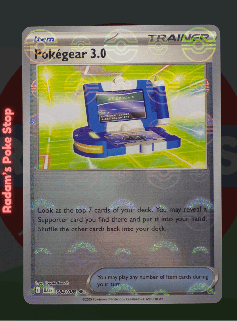 Pokegear 3.0 084/086, Black Bolt, Poke Ball Holo presented by Pokémon TCG. 