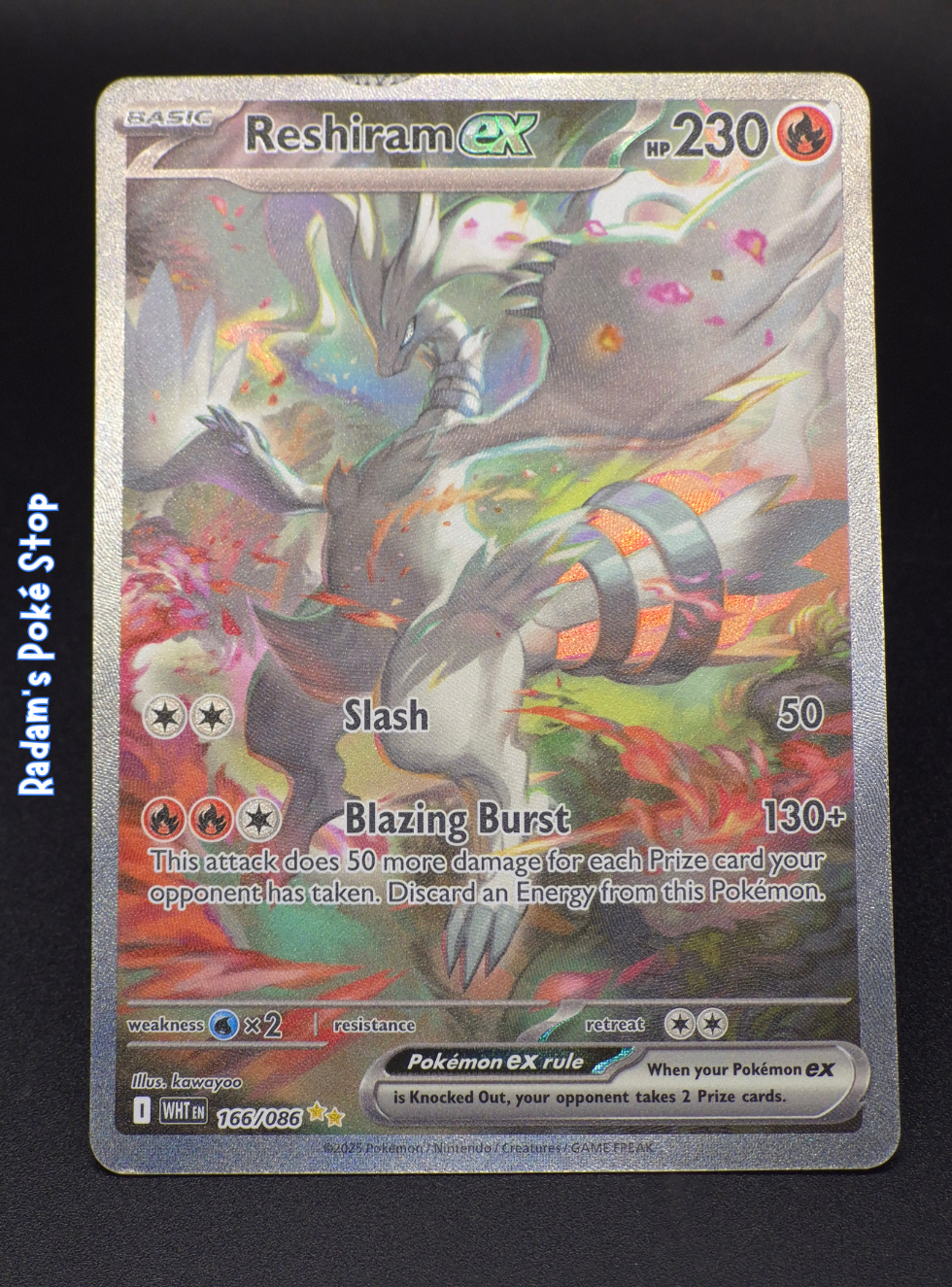 Reshiram ex #166 White Flare SIR