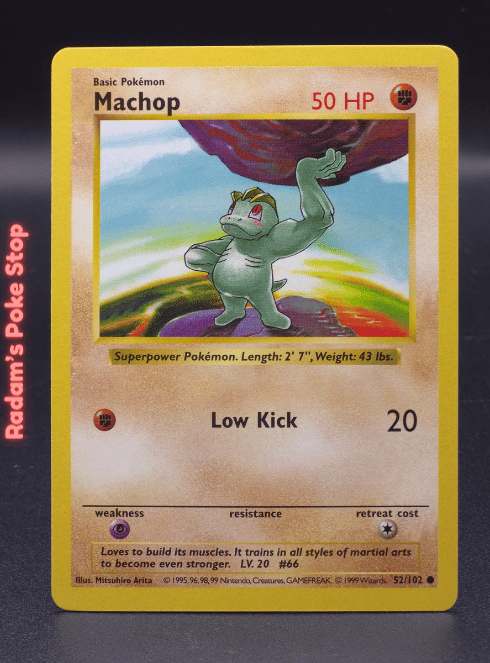 Shadowless Machop #52 common Base Set