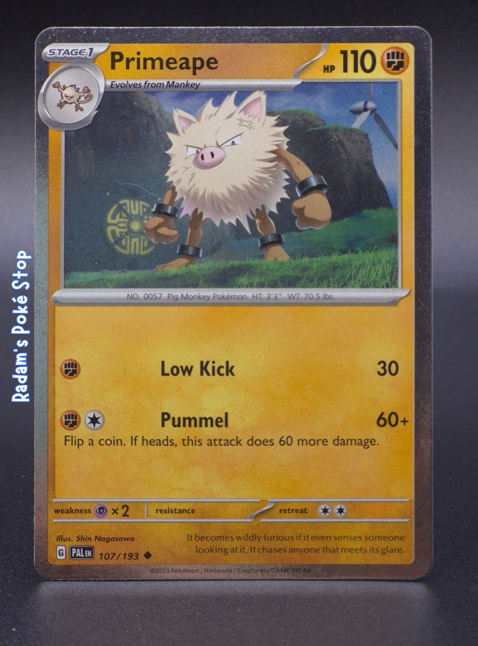 Primeape #107 Promo Cosmos Holo Paldea Evolved