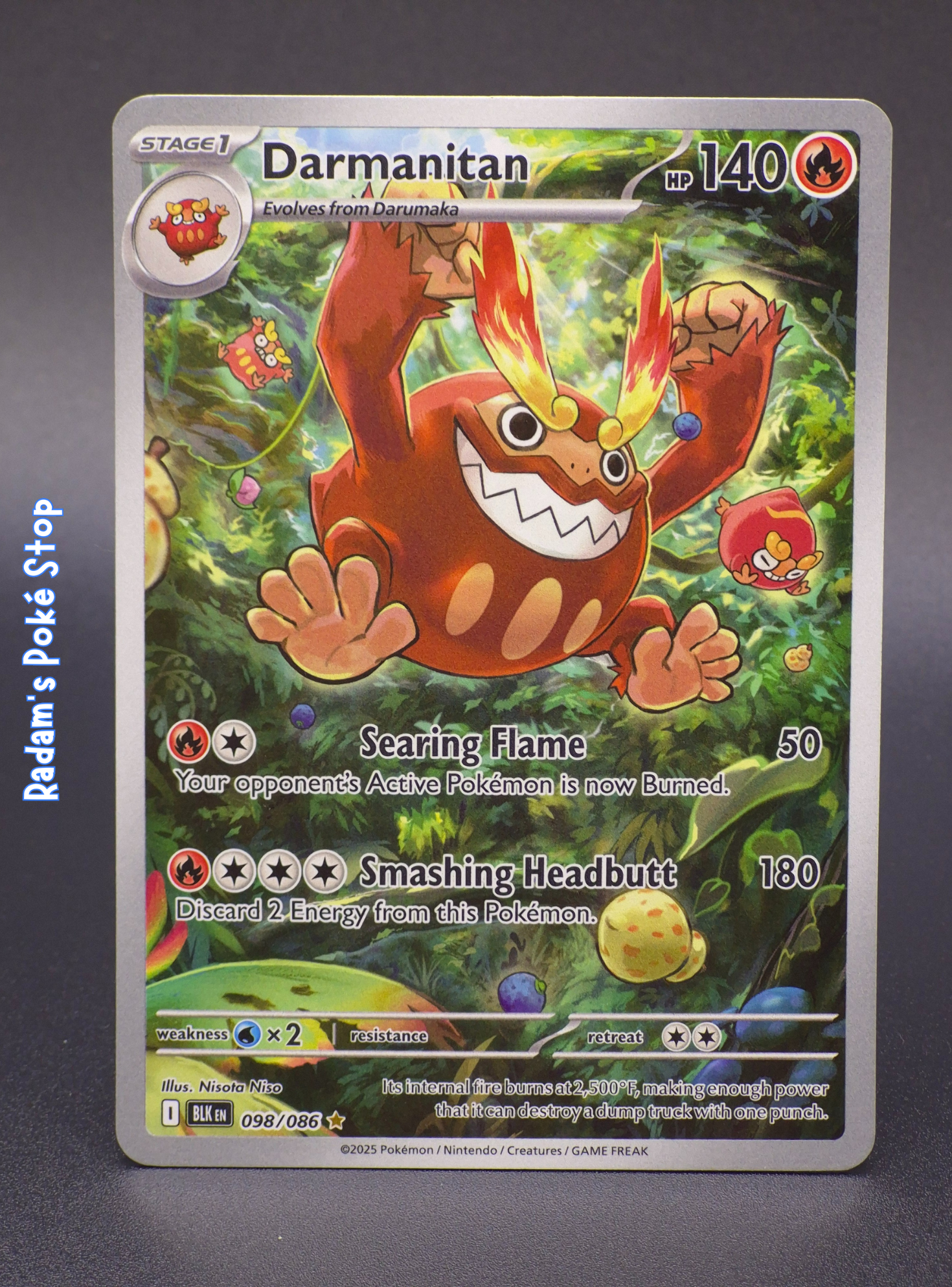 Darmanitan #98 Black Bolt Illustration Rare