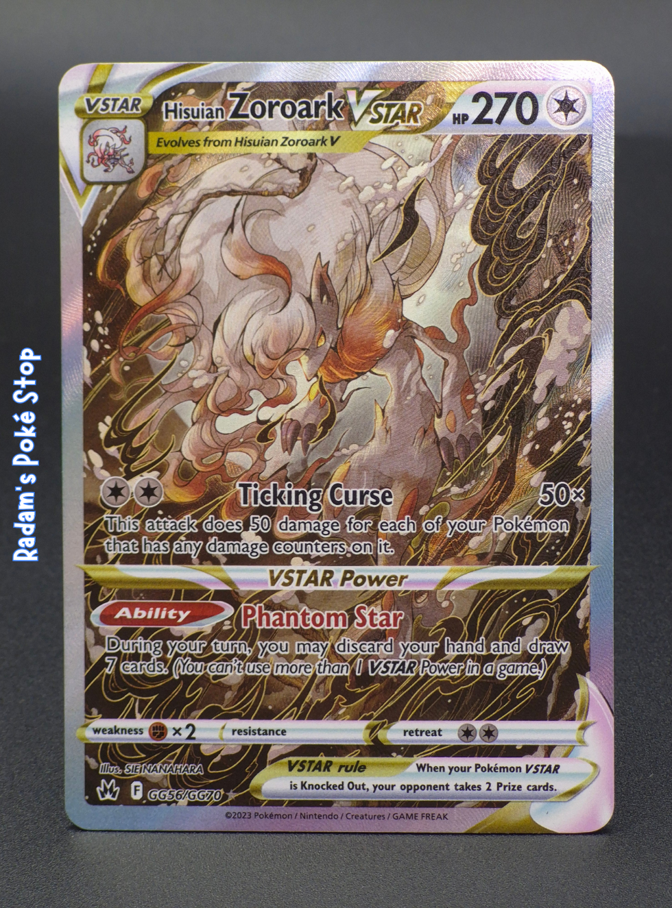Hisuian Zoroark Vstar #GG56 Crown Zenith