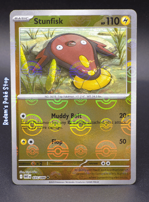 Stunfisk #035 White Flare Poke Ball