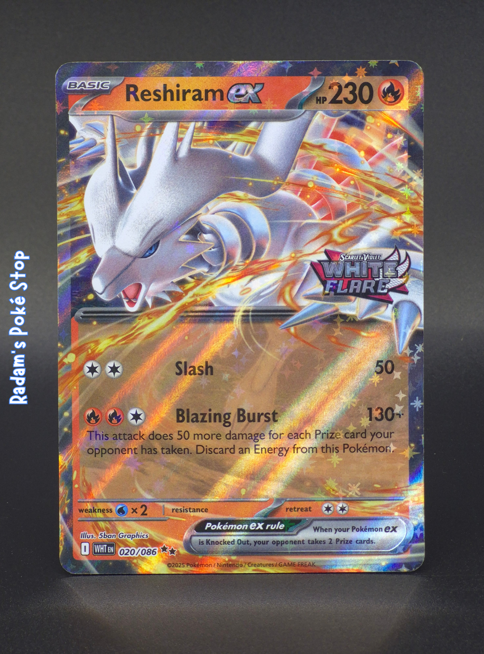Reshiram ex Stamped #020 White Flare Promo