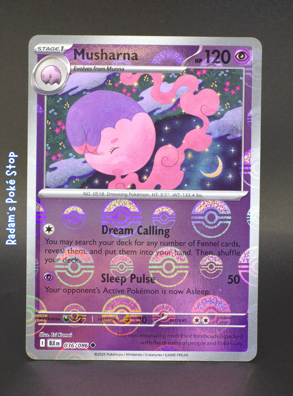 Musharna #036 Black Bolt Poke Ball