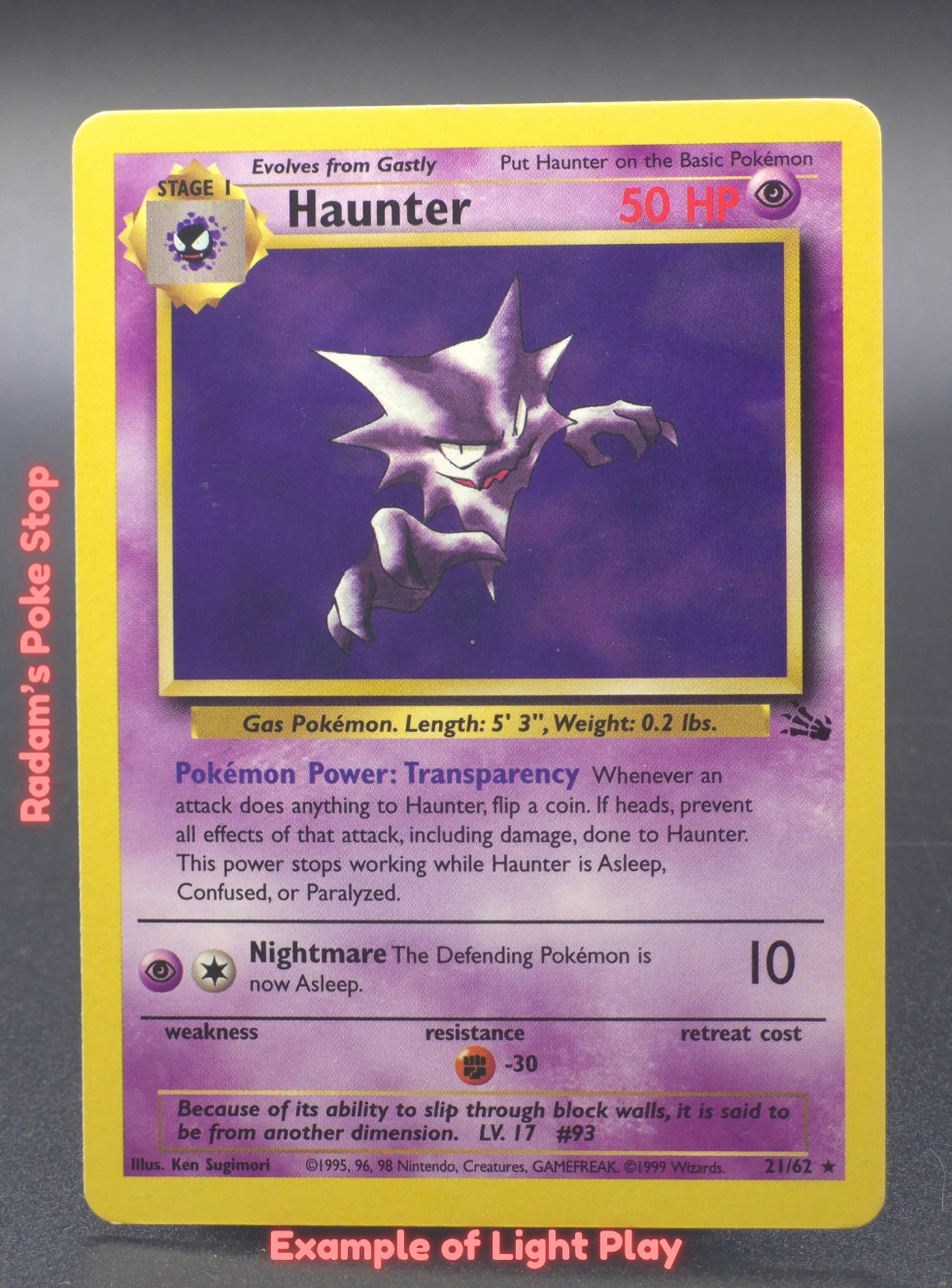 Haunter #21 Fossil Set Non-Holo EX