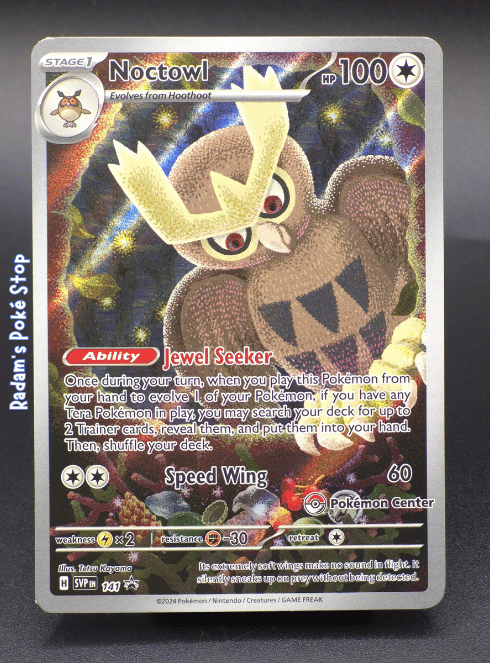 Noctowl #SVP141 Pokemon Center Stamped ETB Promo