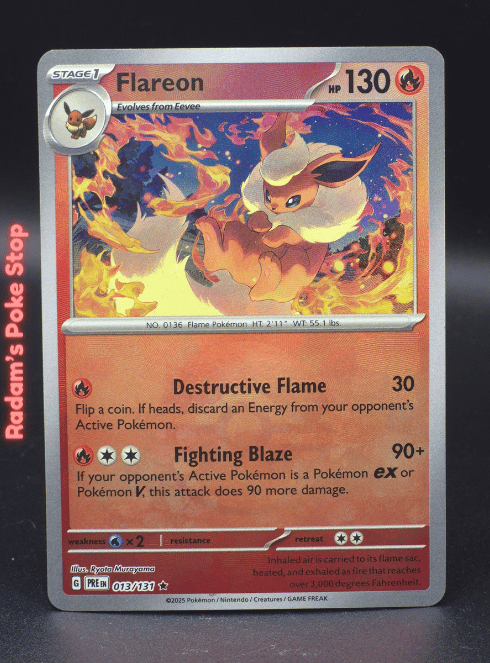 Flareon #013 Prismatic Evolutions Poke Ball