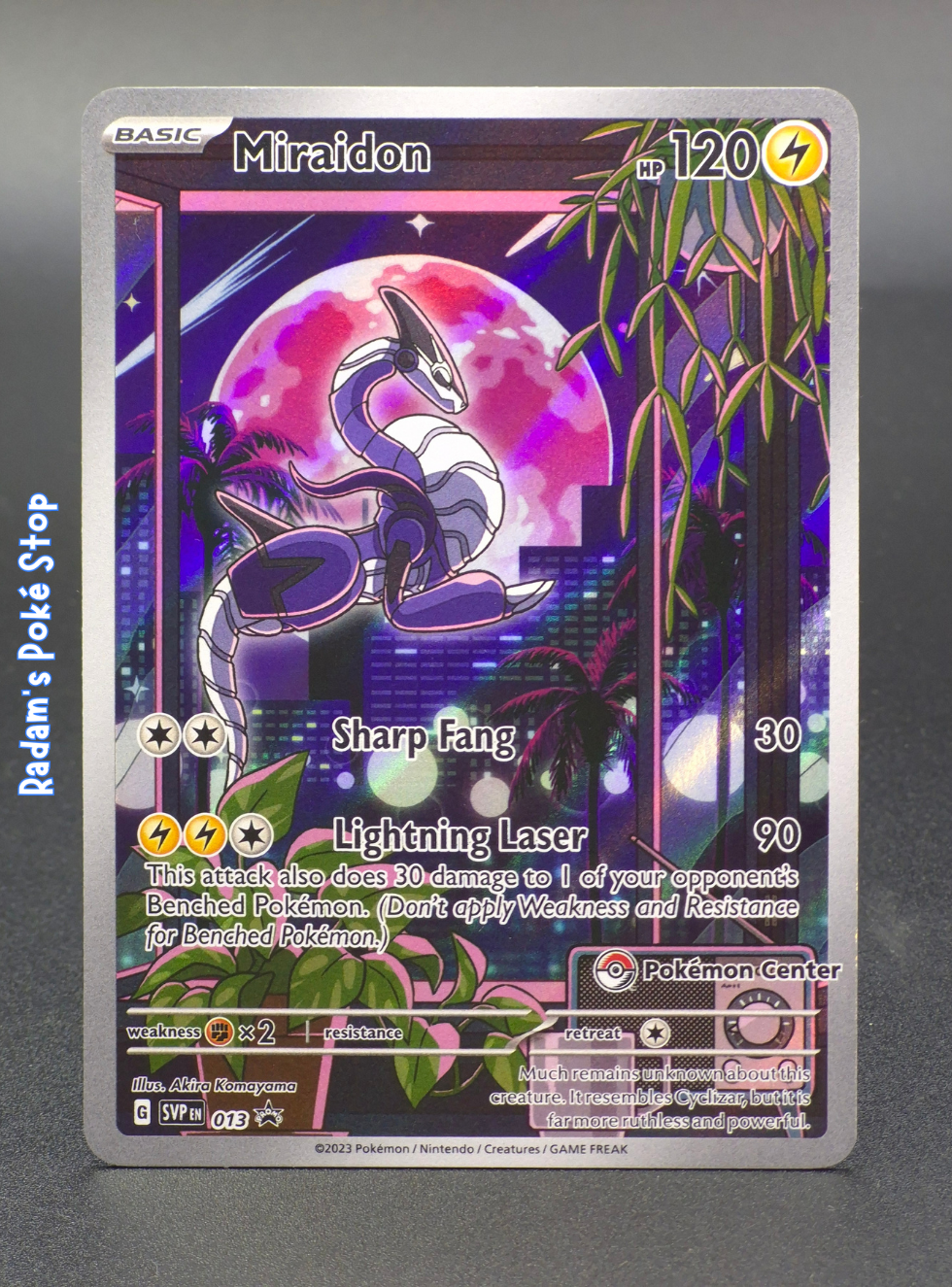 Pokemon Center Stamped Miraidon #SVP013 Scarlet & Violet Base ETB Promo