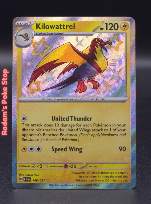 Kilowattrel #146 Paldean Fates Shiny Rare