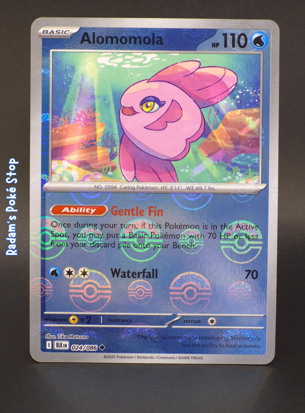 Alomomola #024 Black Bolt Poke Ball