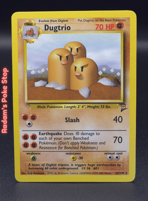 Dugtrio #23 Rare Base Set 2
