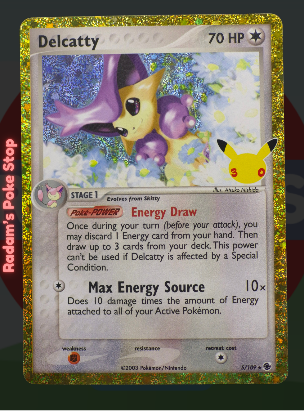 Delcatty 5/109, Classic Collection - 30th Celebrations, resented by Pokémon TCG. 