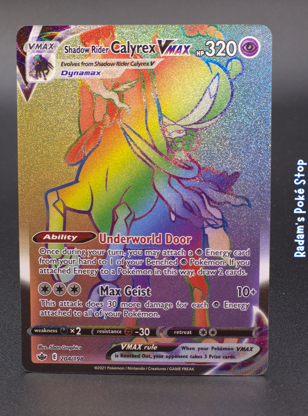 Shadow Rider Calyrex Vmax #204 Chilling Reign HR