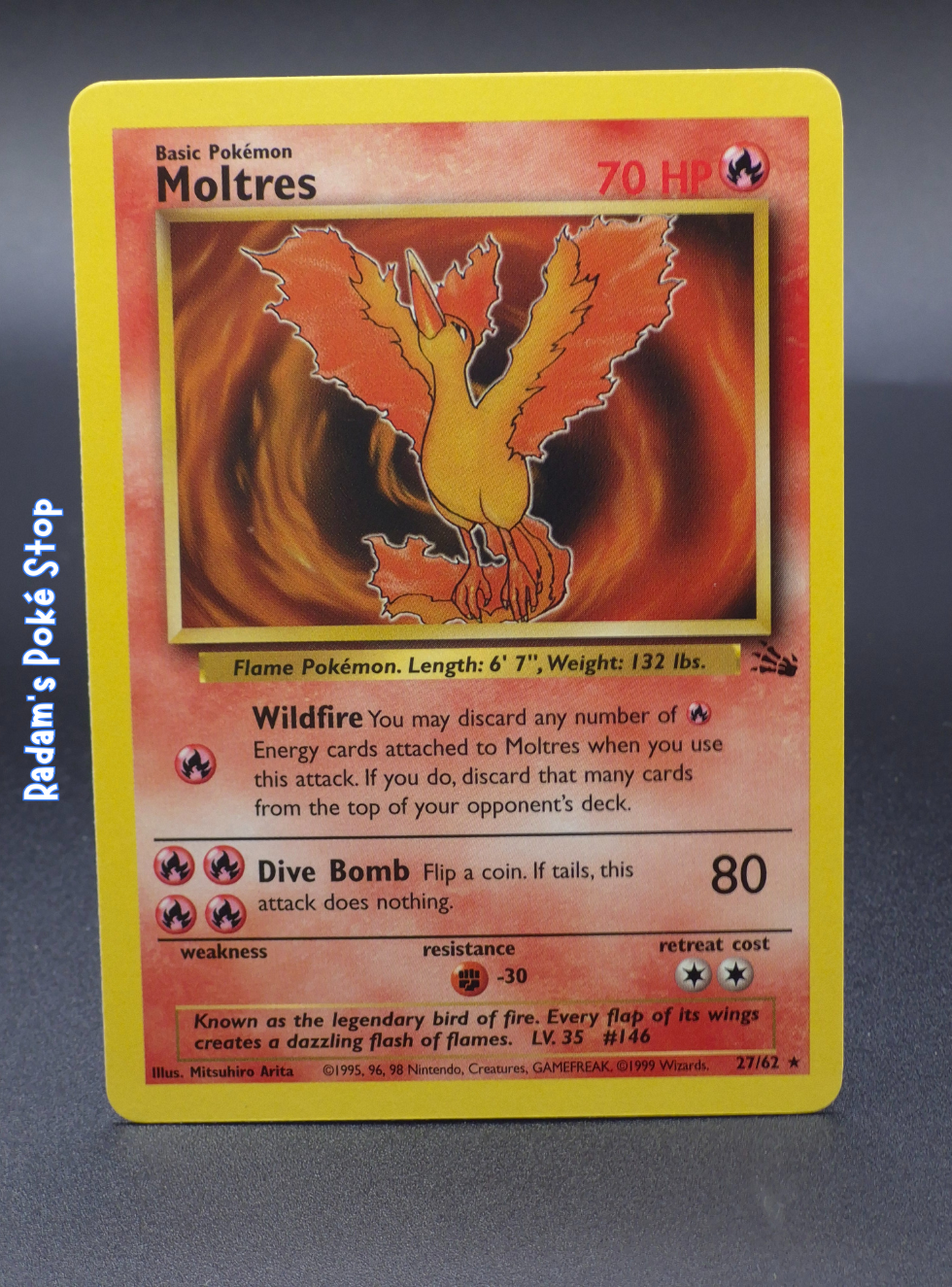 Moltres #27 Fossil Set Non-Holo