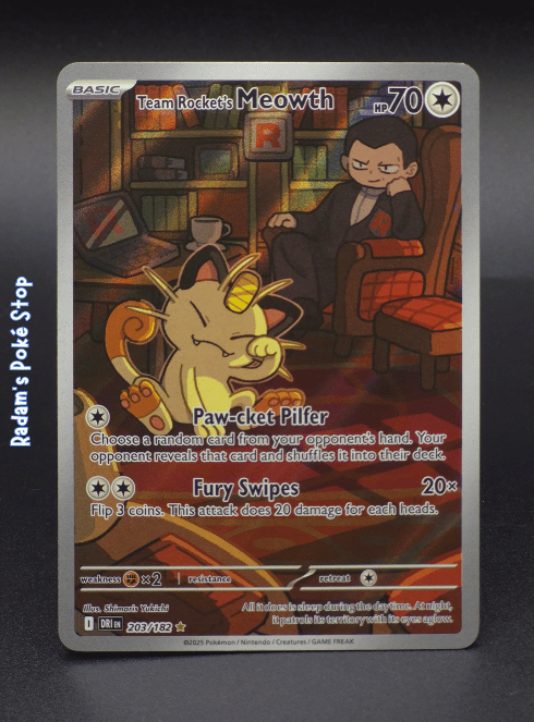 Team Rocket's Meowth #203 IR Destined Rivals