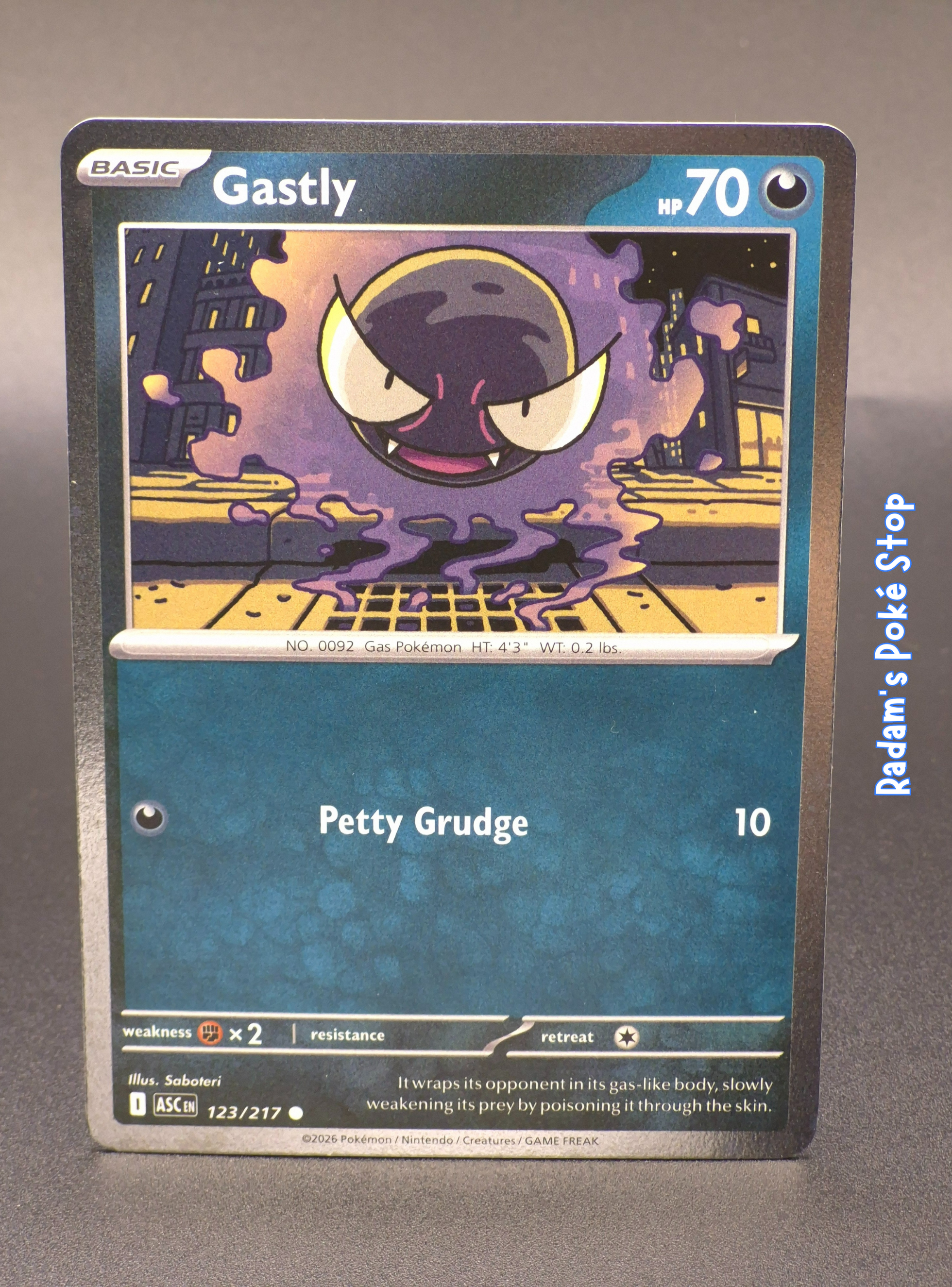 Gastly #123 Promo Cosmos Holo Ascended Heroes