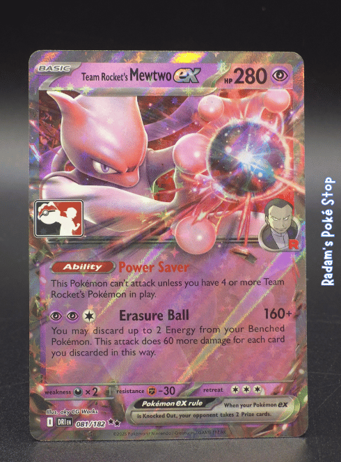 PLAY! Stamped Team Rocket's Mewtwo ex #081 - prize pack card
