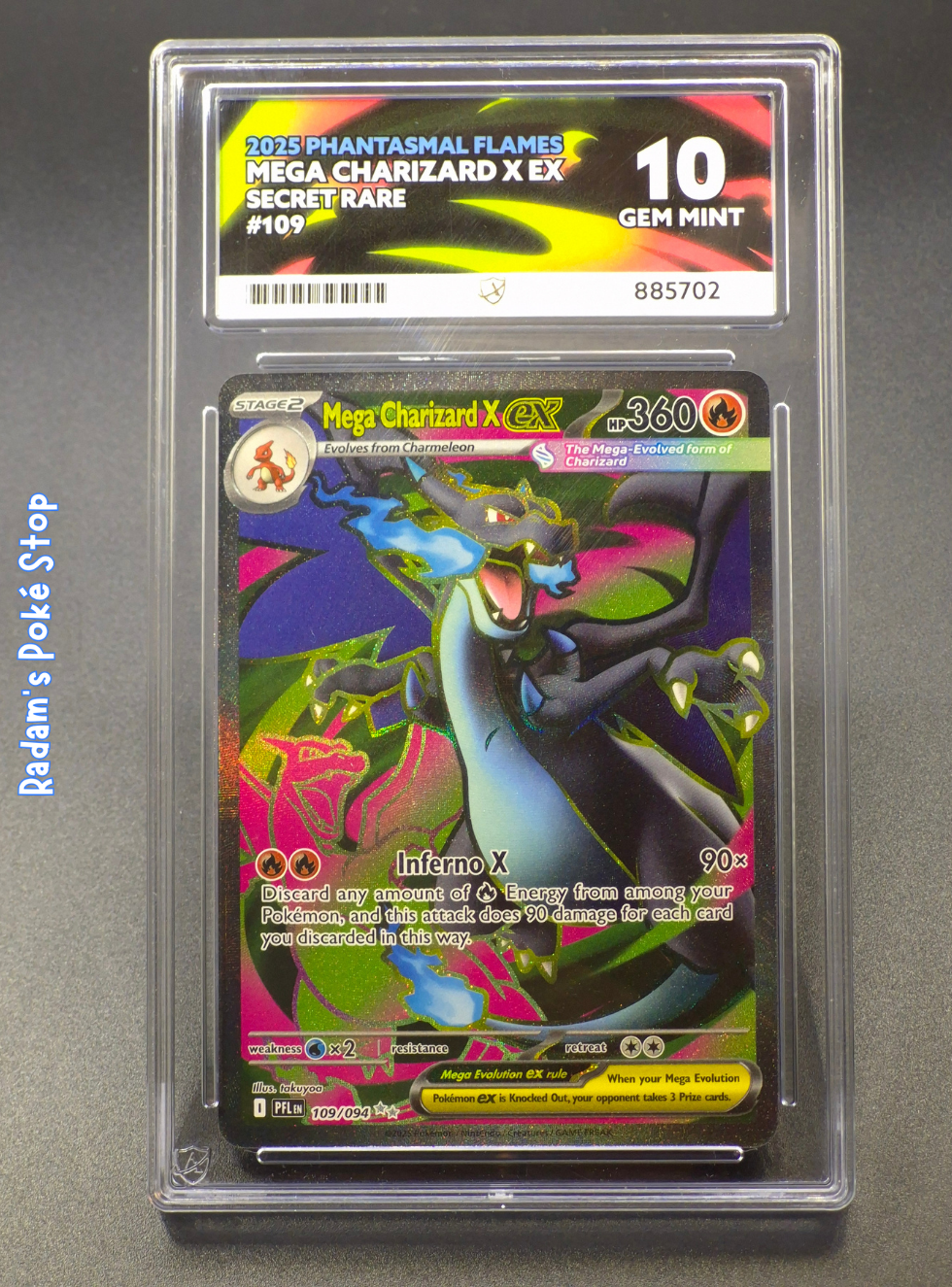 ACE 10 Mega Charizard X ex #109 UR Phantasmal Flames