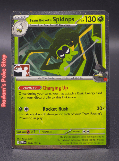 PLAY! Stamped Team Rocket's Spidops #020 - prize pack exclusive Cosmos Holo