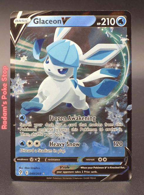 Glaceon V #040 Evolving Skies UR