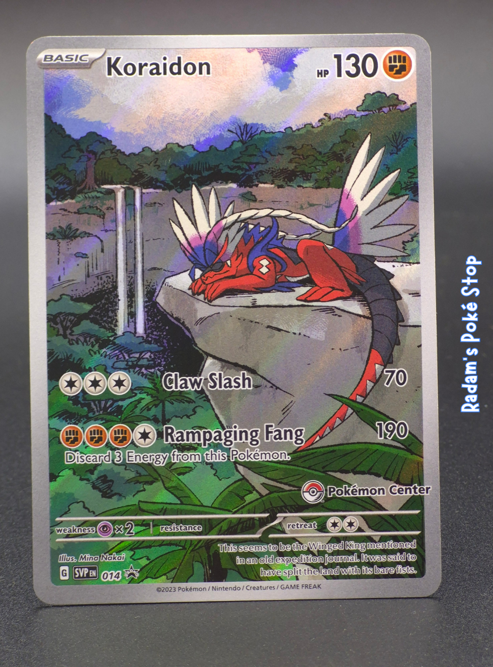 Pokemon Center Stamped Koraidon #SVP014 Scarlet & Violet Base ETB Promo