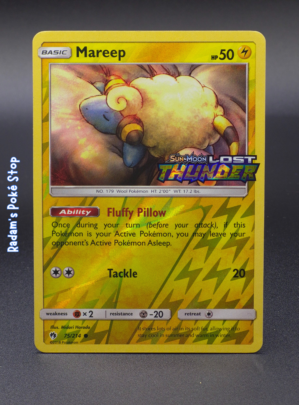 Mareep #075 Stamped Lost Thunder Promo
