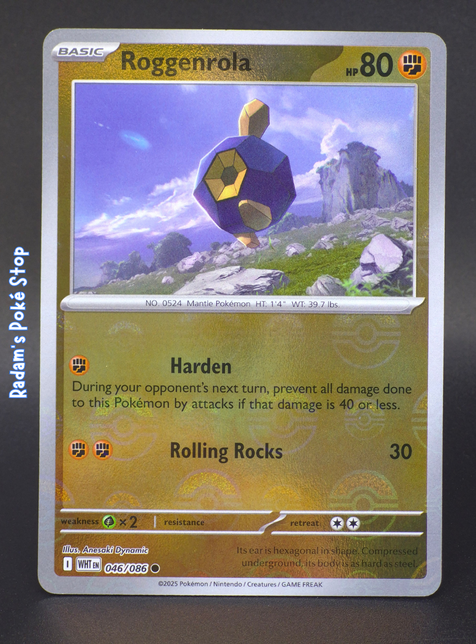 Roggenrola #046 White Flare Poke Ball
