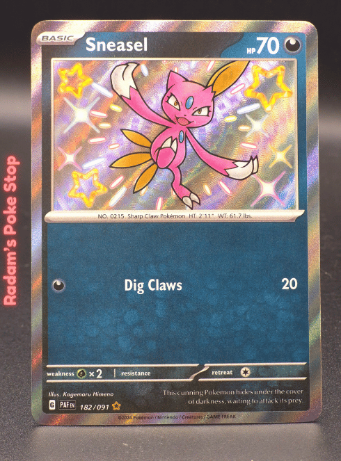 Sneasel #182 Paldean Fates Shiny Rare