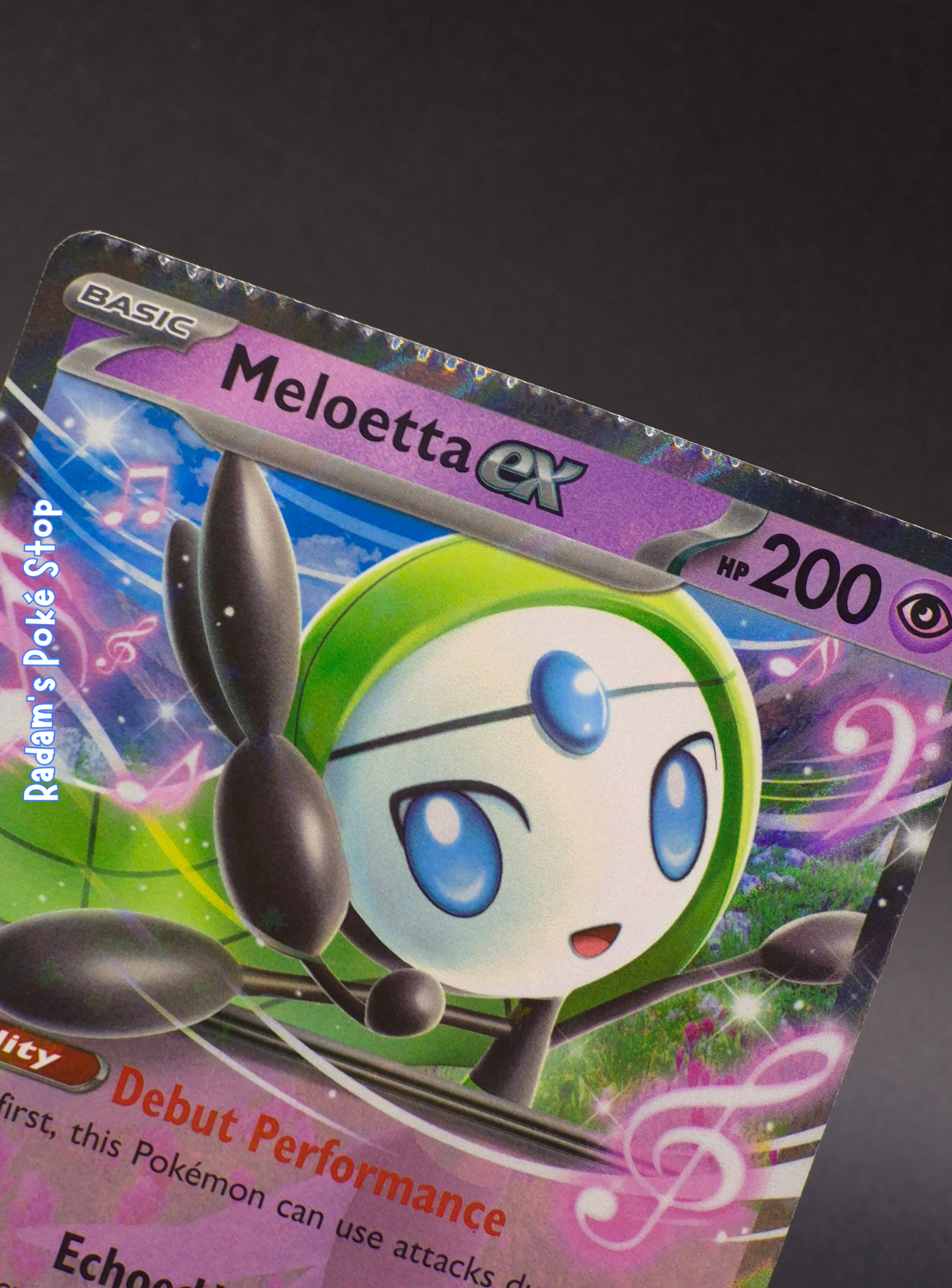 Crimped miscut Meloetta ex #44 Black Bolt DR