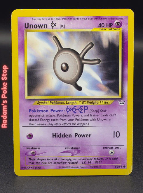 Unown K #58 Neo Revelation