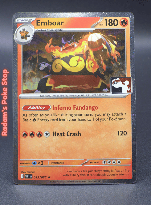 PLAY! Stamped Emboar #013 - prize pack exclusive Cosmos Holo