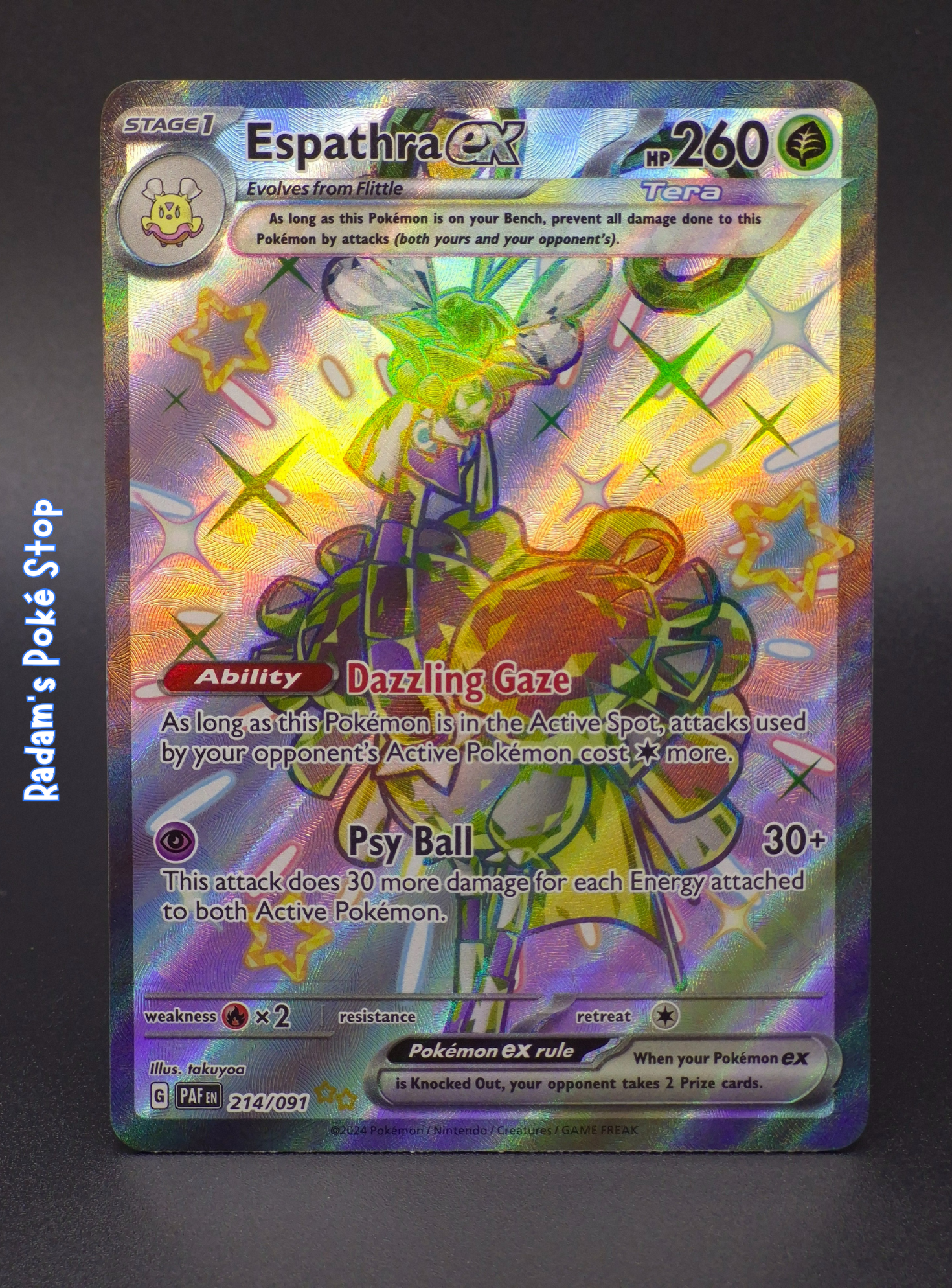 Espathra ex #214 Paldean Fates UR Shiny