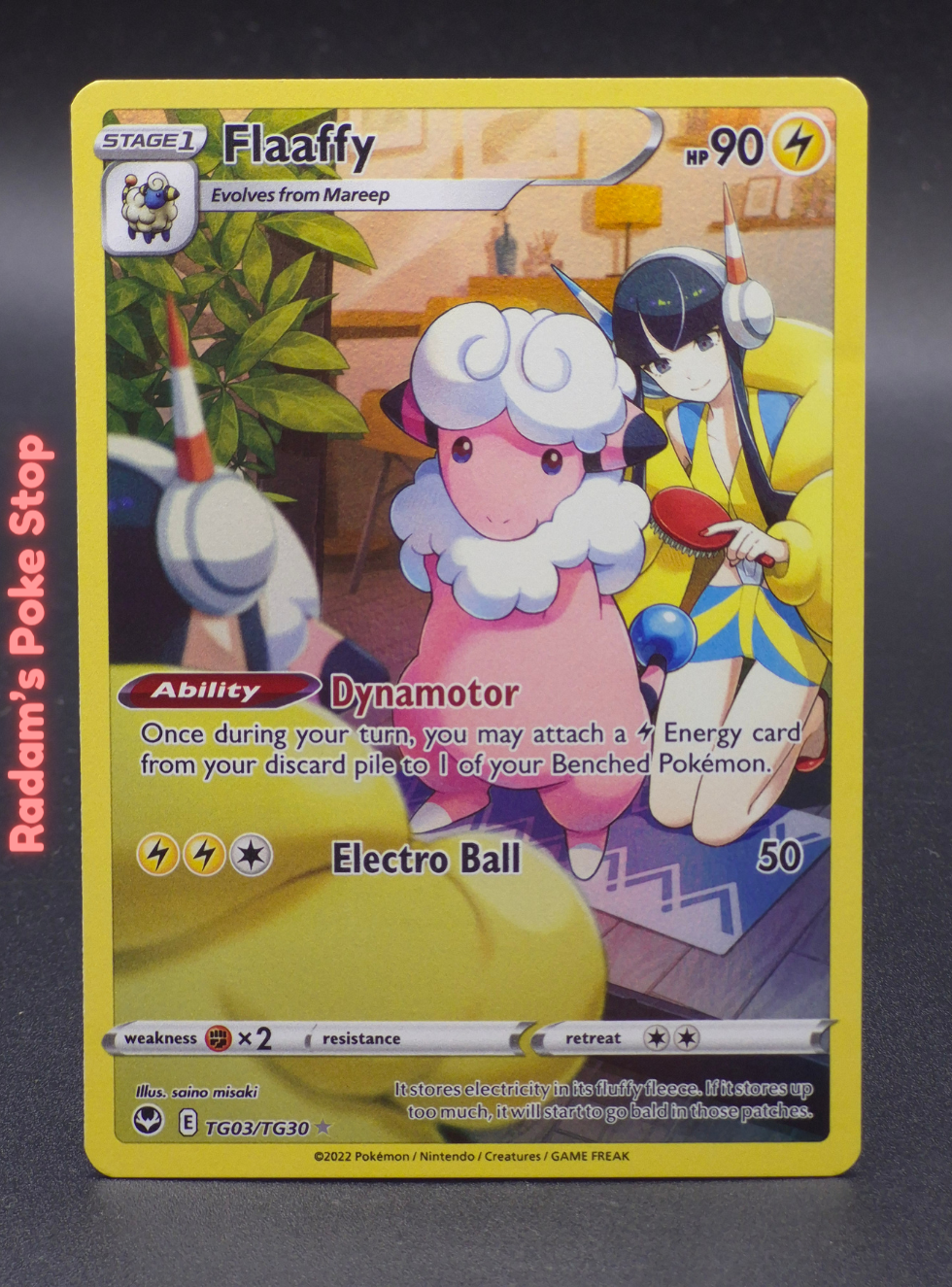 Flaaffy TG03/TG30 Silver Tempest, Trainer Gallery Rare presented by Pokémon TCG. 
