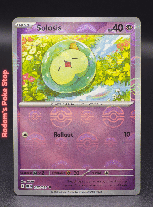 Solosis #037 Black Bolt Poke Ball