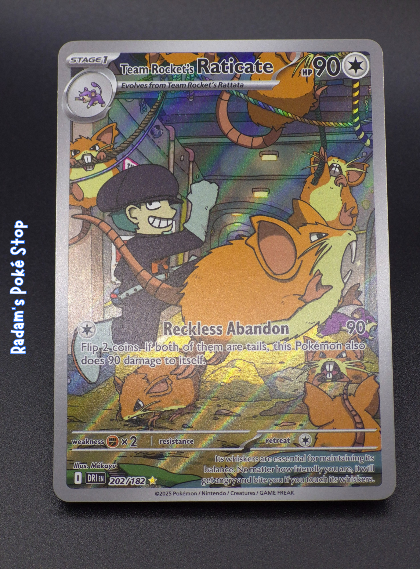 Team Rocket's Raticate #202 Destined Rivals IR