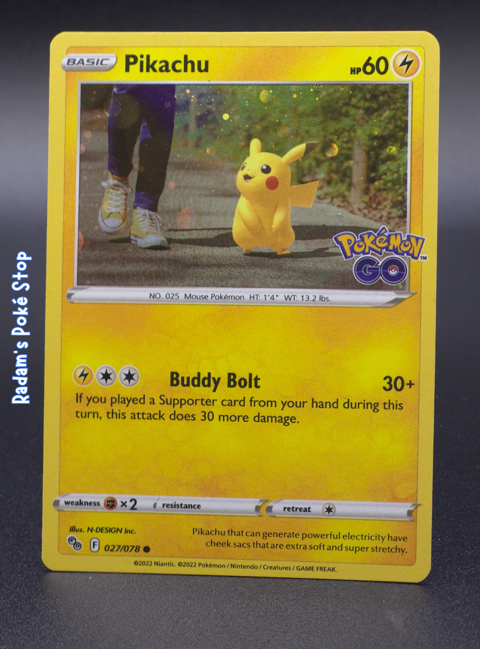 PIkachu #27 Promo Cosmos Holo Pokémon Go