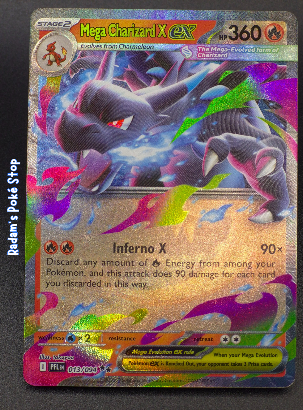 Mega Charizard X ex #13 Phantasmal Flames DR