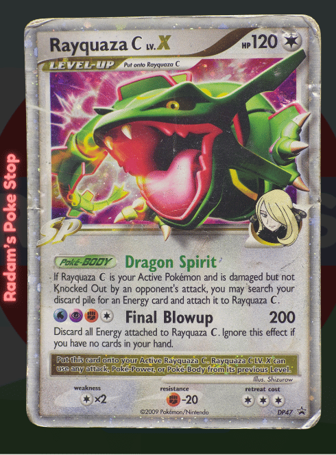 Rayquaza C Lv.X DP47, Diamond Pearl, Black Star Promo, from the Pokémon TCG