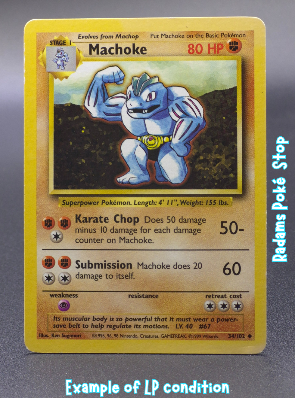 Machoke #34 uncommon Base Set