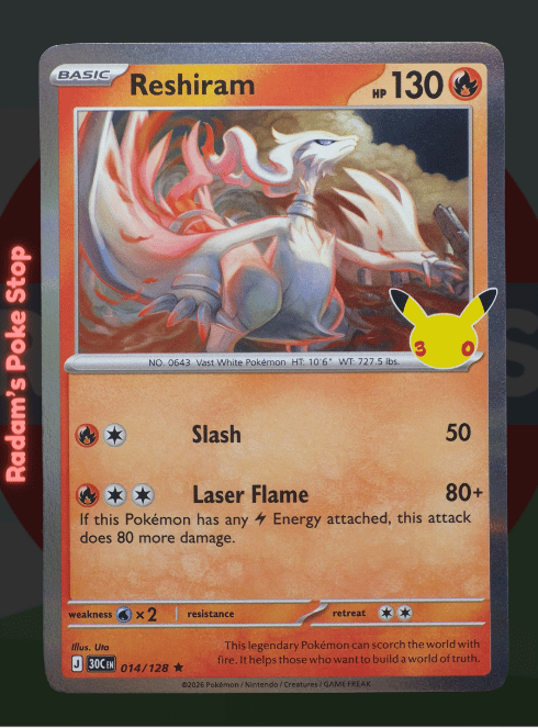 Reshiram #014 30th Celebrations 30C