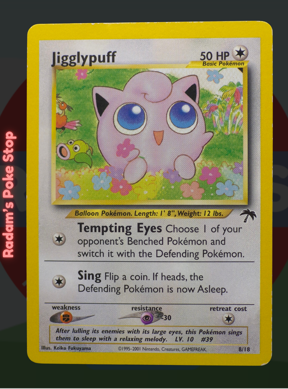 Jigglypuff 8/18 Southern Islands Collection, from the Pokémon TCG