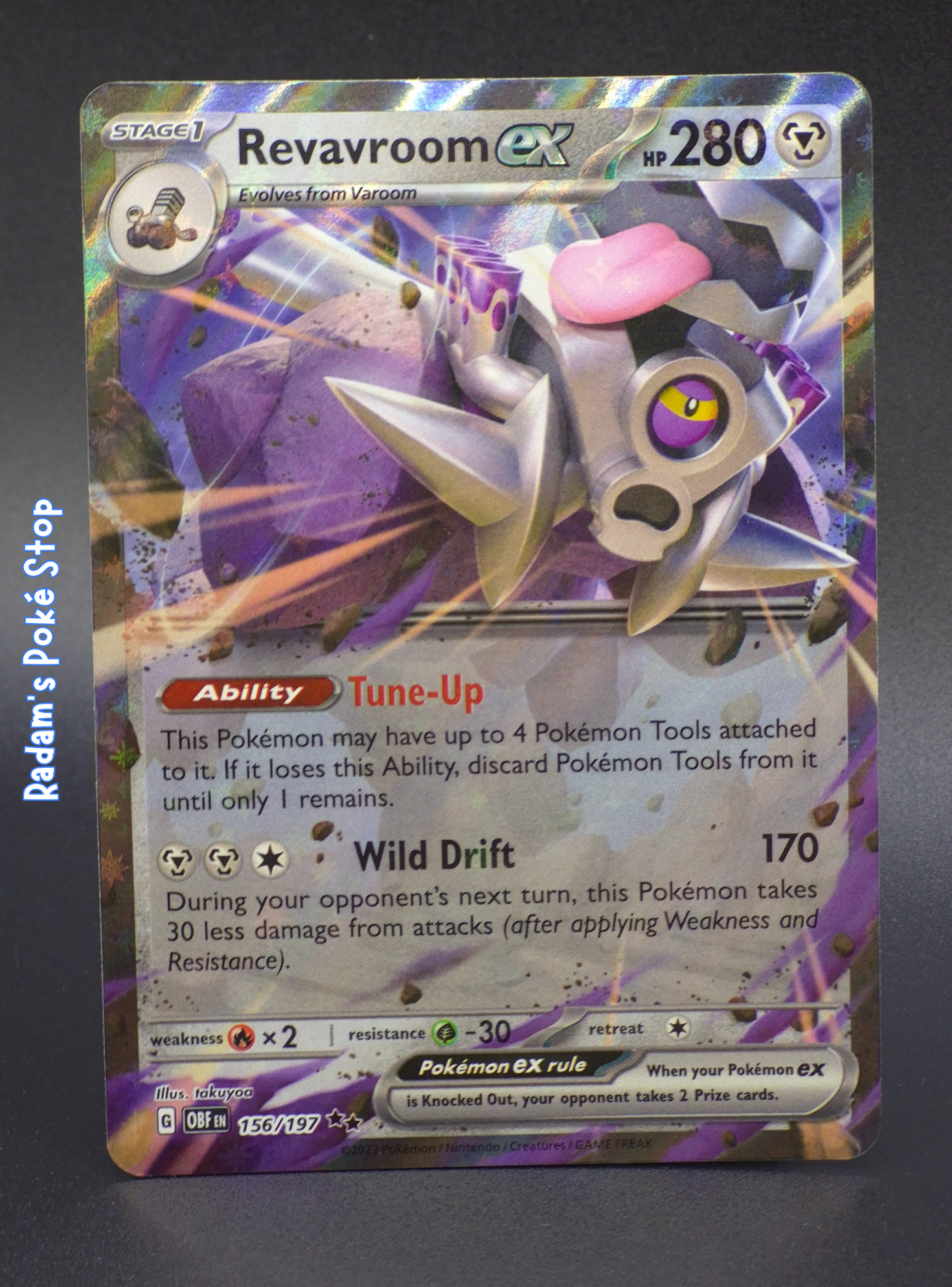 Revavroom ex #156 Obsidian Flames DR