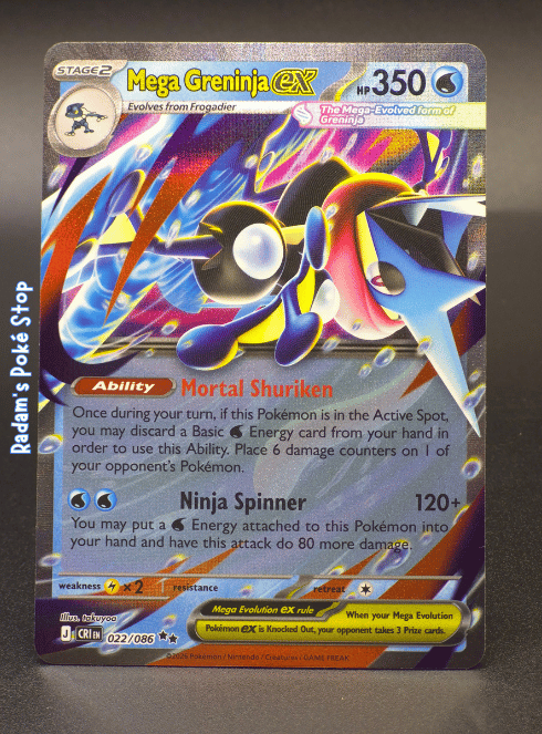 Mega Greninja ex #022 CRI Chaos Rising DR