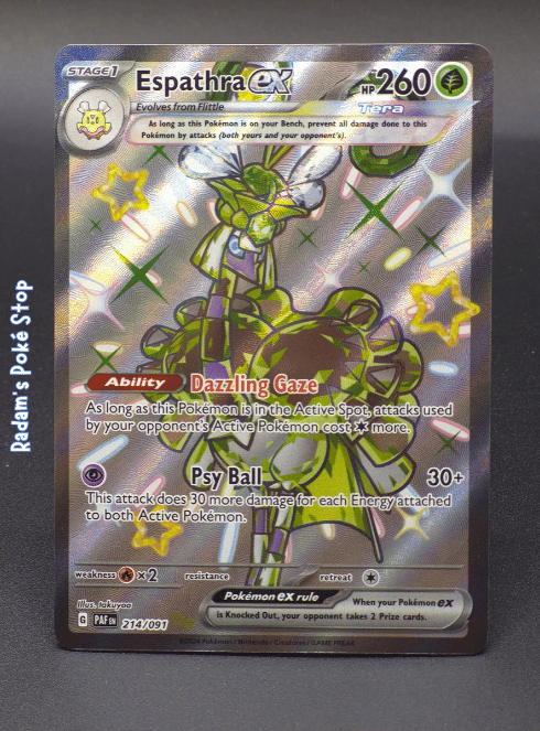 Espathra ex #214 Paldean Fates Shiny Rare
