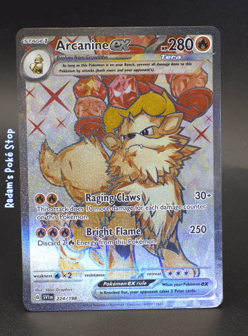 Arcanine ex #224 Scarlet & Violet Base UR
